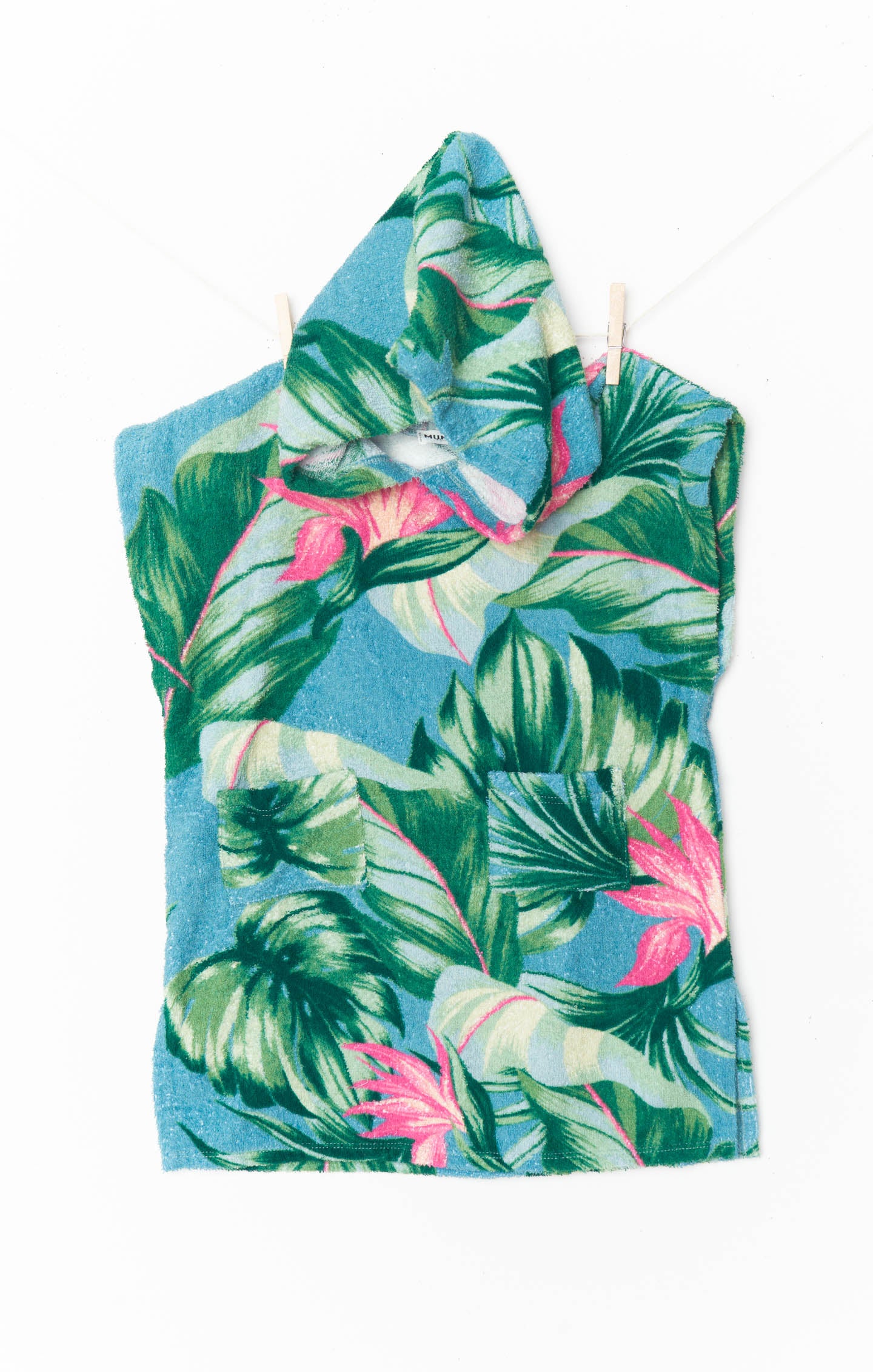 Kauai Hugs Terry Poncho for Kids - Light & Cozy Beach Cover-Up