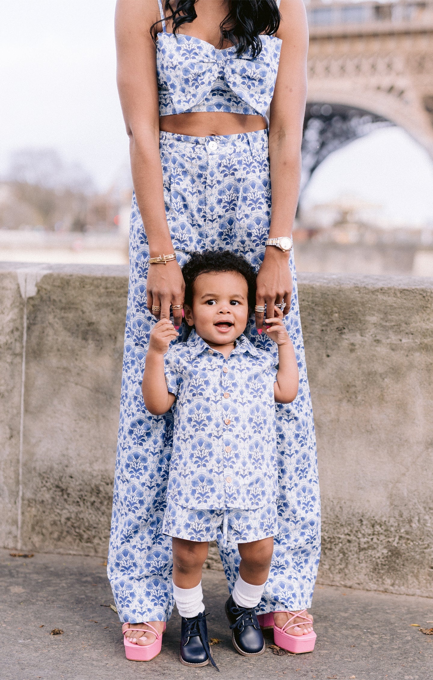Teagan Floral Baby Button-Down Shirt – Parisian Chic Style