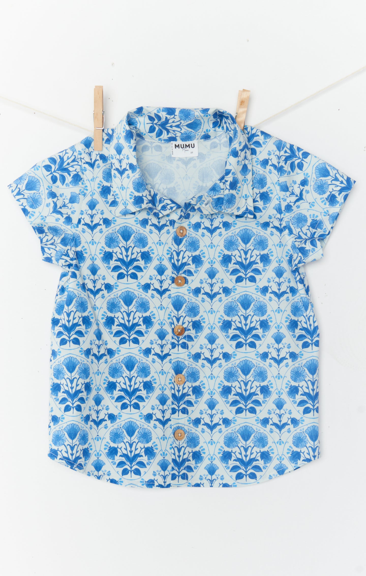 Teagan Floral Baby Button-Down Shirt – Parisian Chic Style