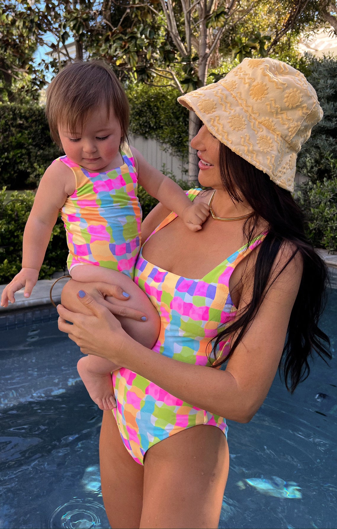Little Babe Beach Picnic Baby One Piece - Thick Straps & Comfy Fit