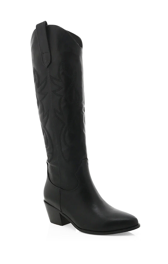 Billini Black Wide Calf Boots for Women - Comfort Fit