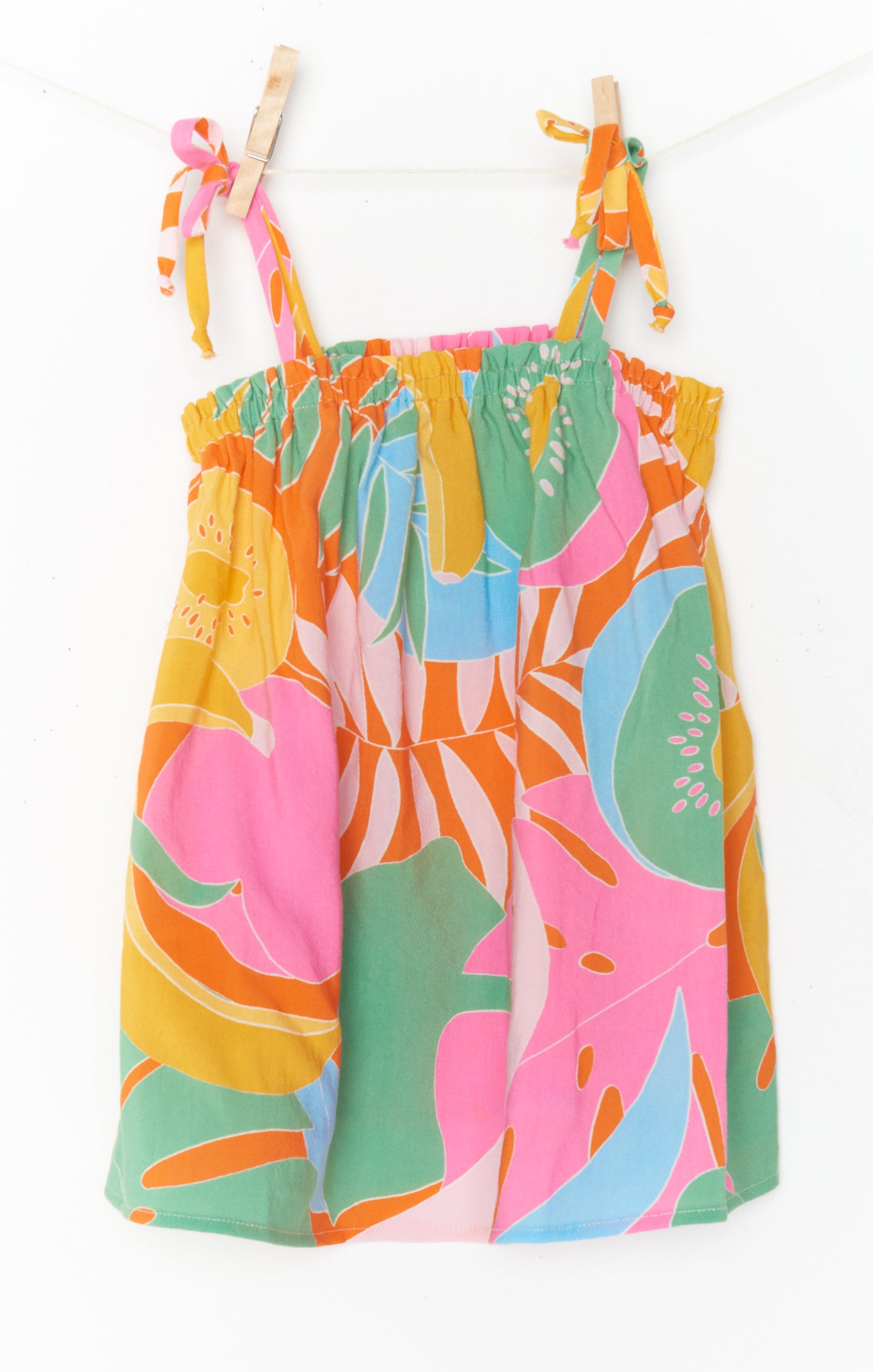 Tropical Fruit Little Angel Mini Dress with Pockets