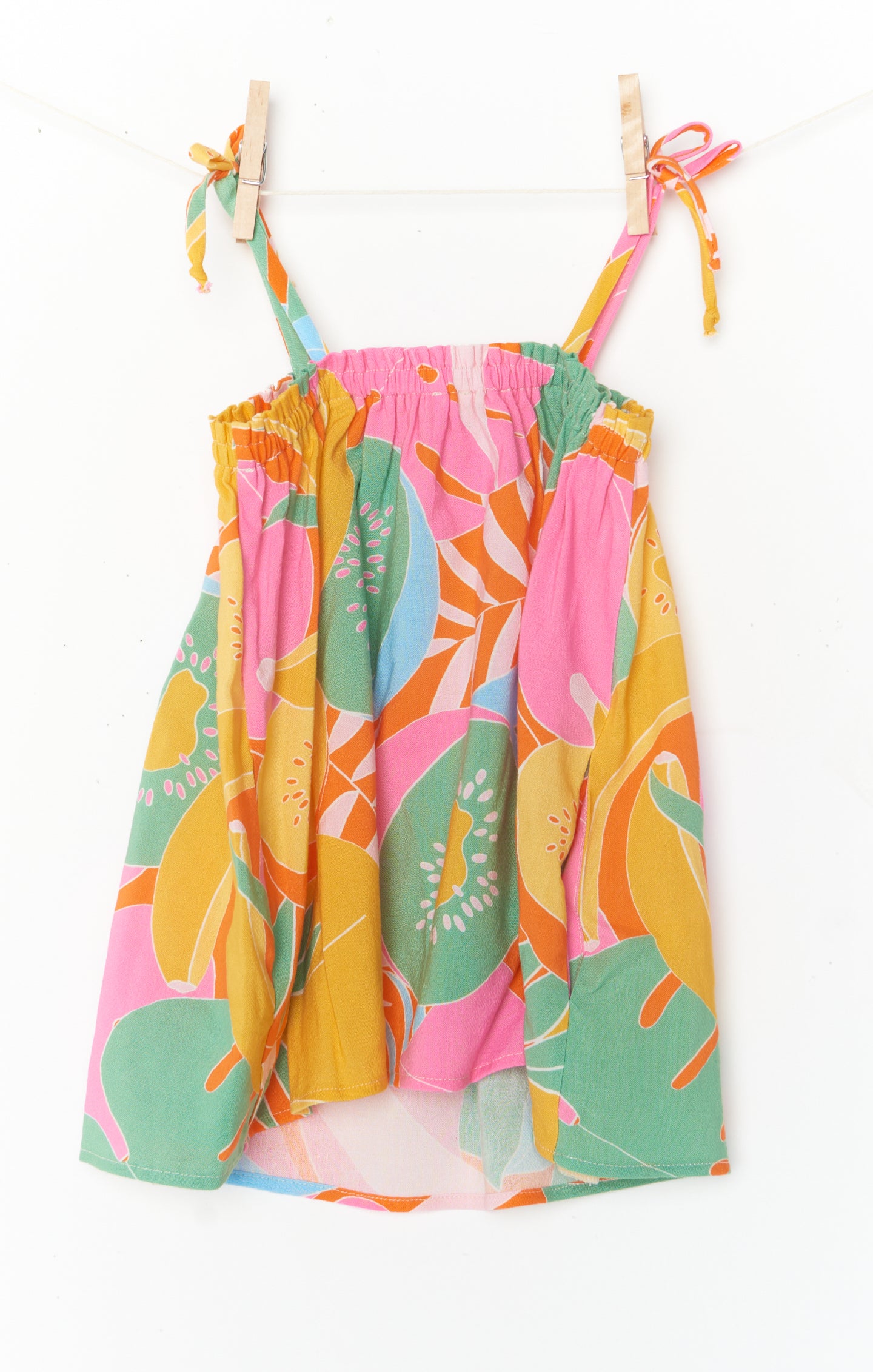 Tropical Fruit Little Angel Mini Dress with Pockets