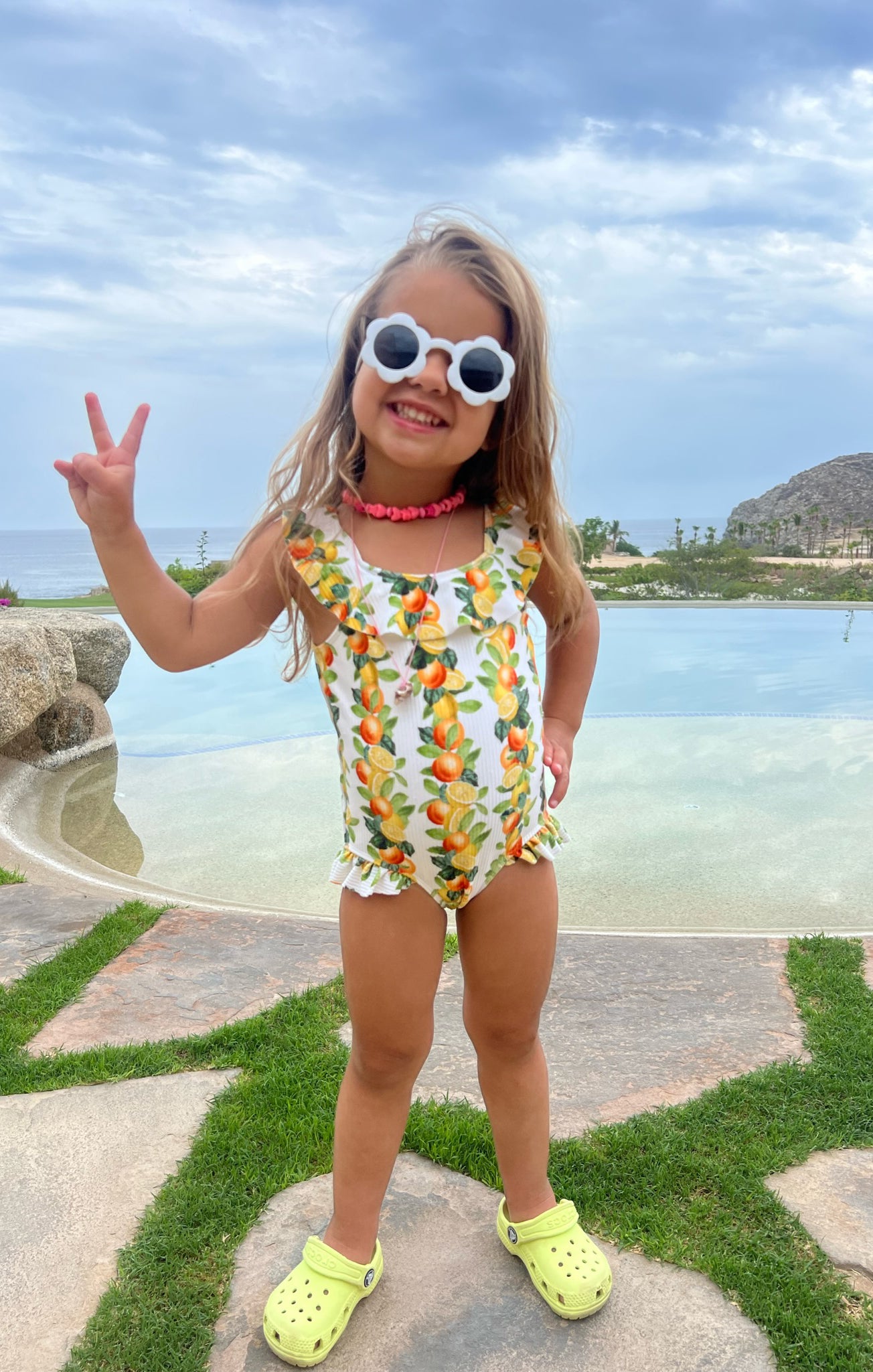 Madeline Citrus in Georgia Ruffled One Piece Swimsuit for Girls