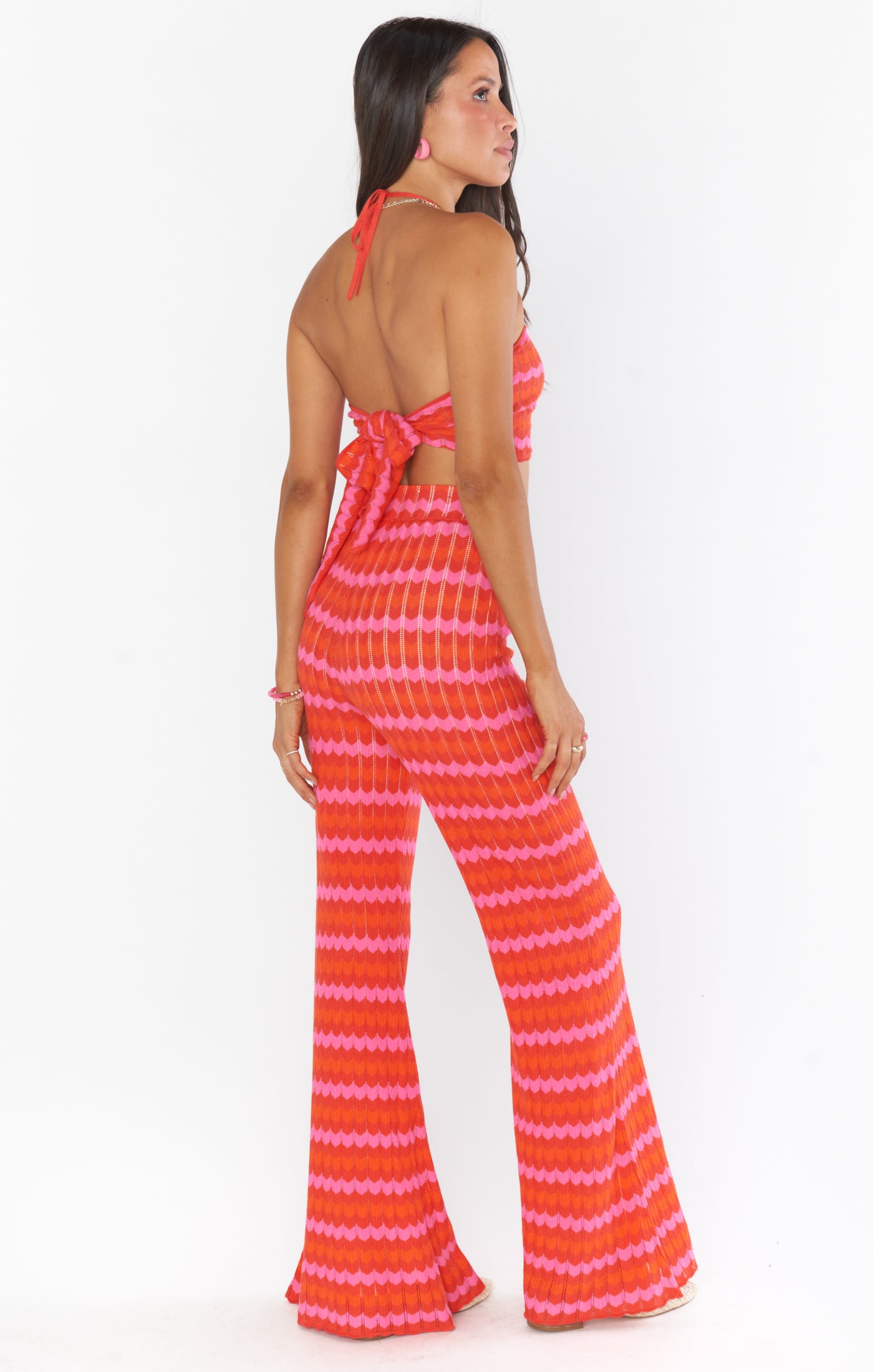 Tonya Cropped Tank Top with Adjustable Tie Straps - Paradise Island Knit