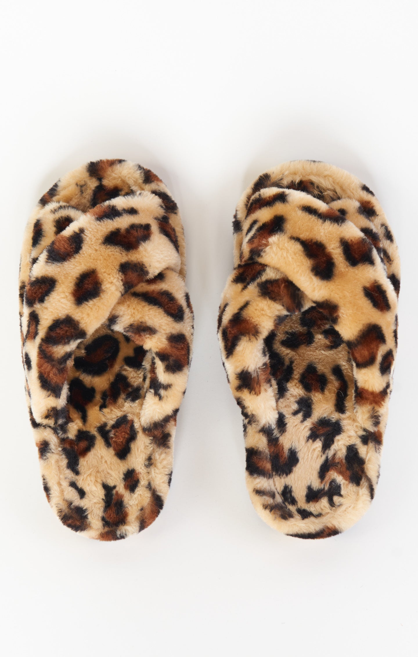 Leopard Print Fuzzy Slippers – Cozy & Snug Indoor Footwear