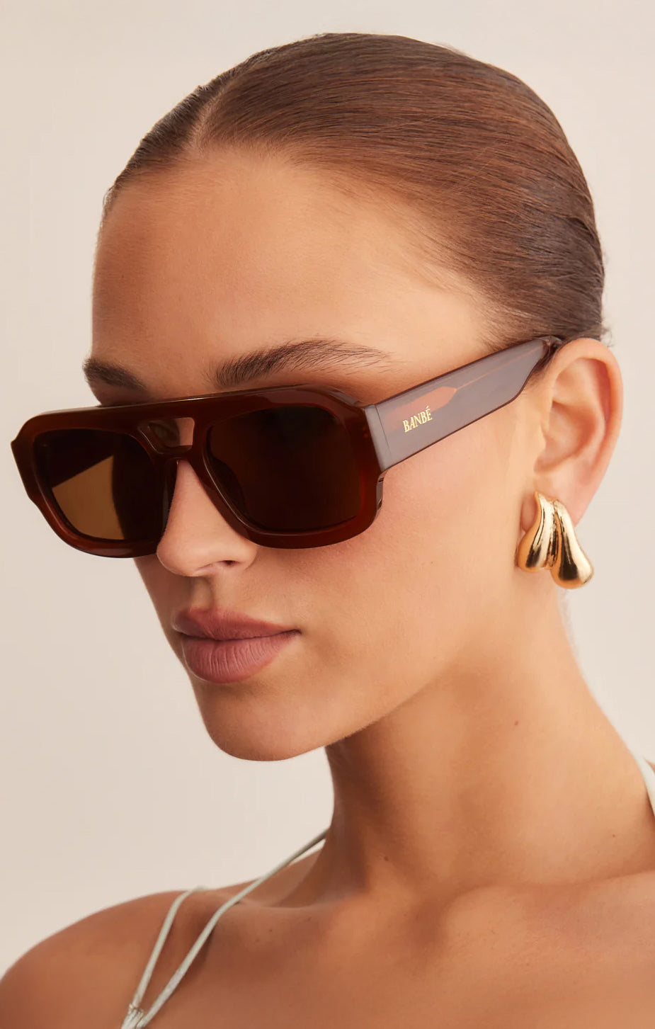 Banbé Suki Square Sunglasses in Cinnamon