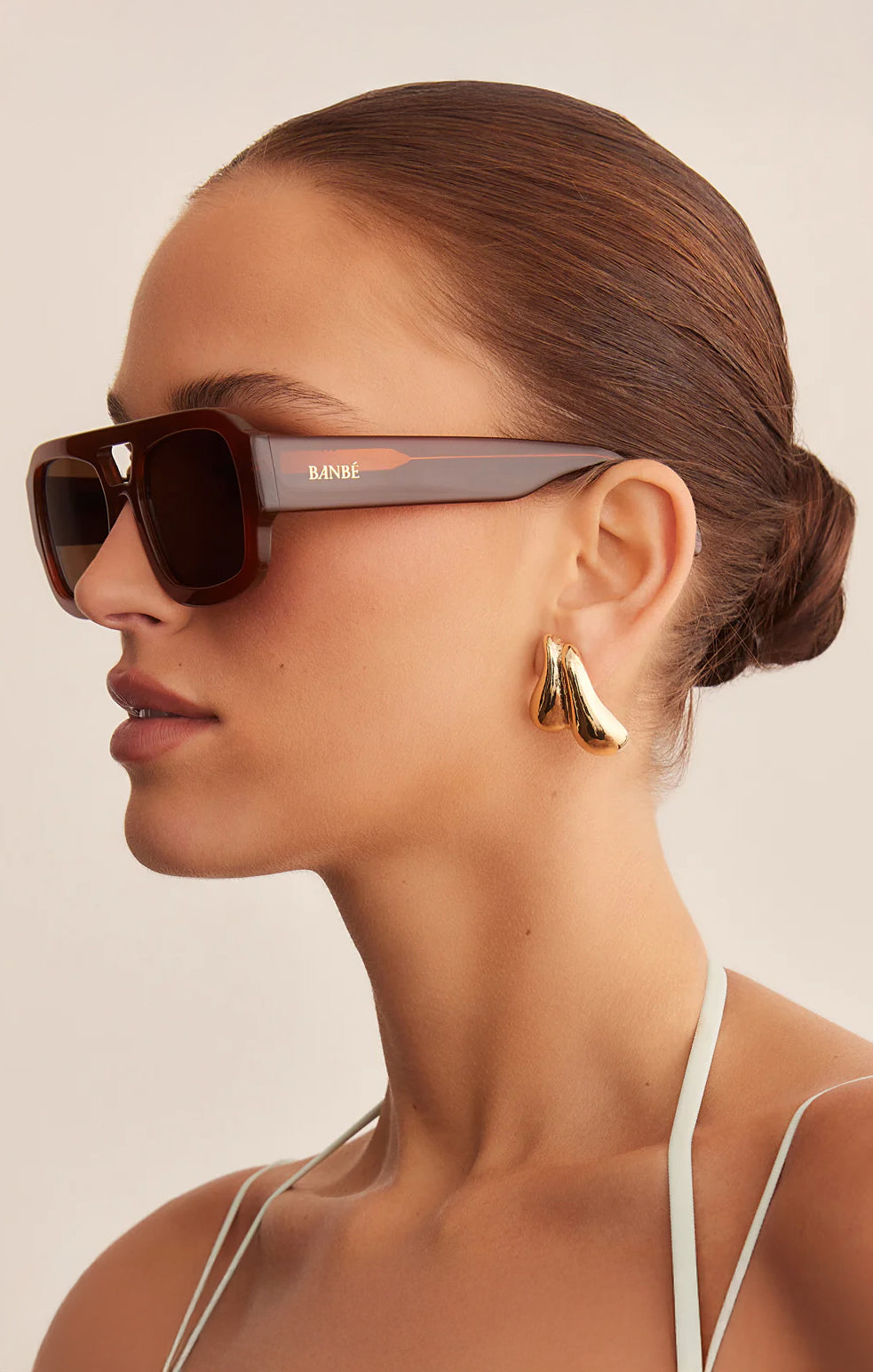 Banbé Suki Square Sunglasses in Cinnamon