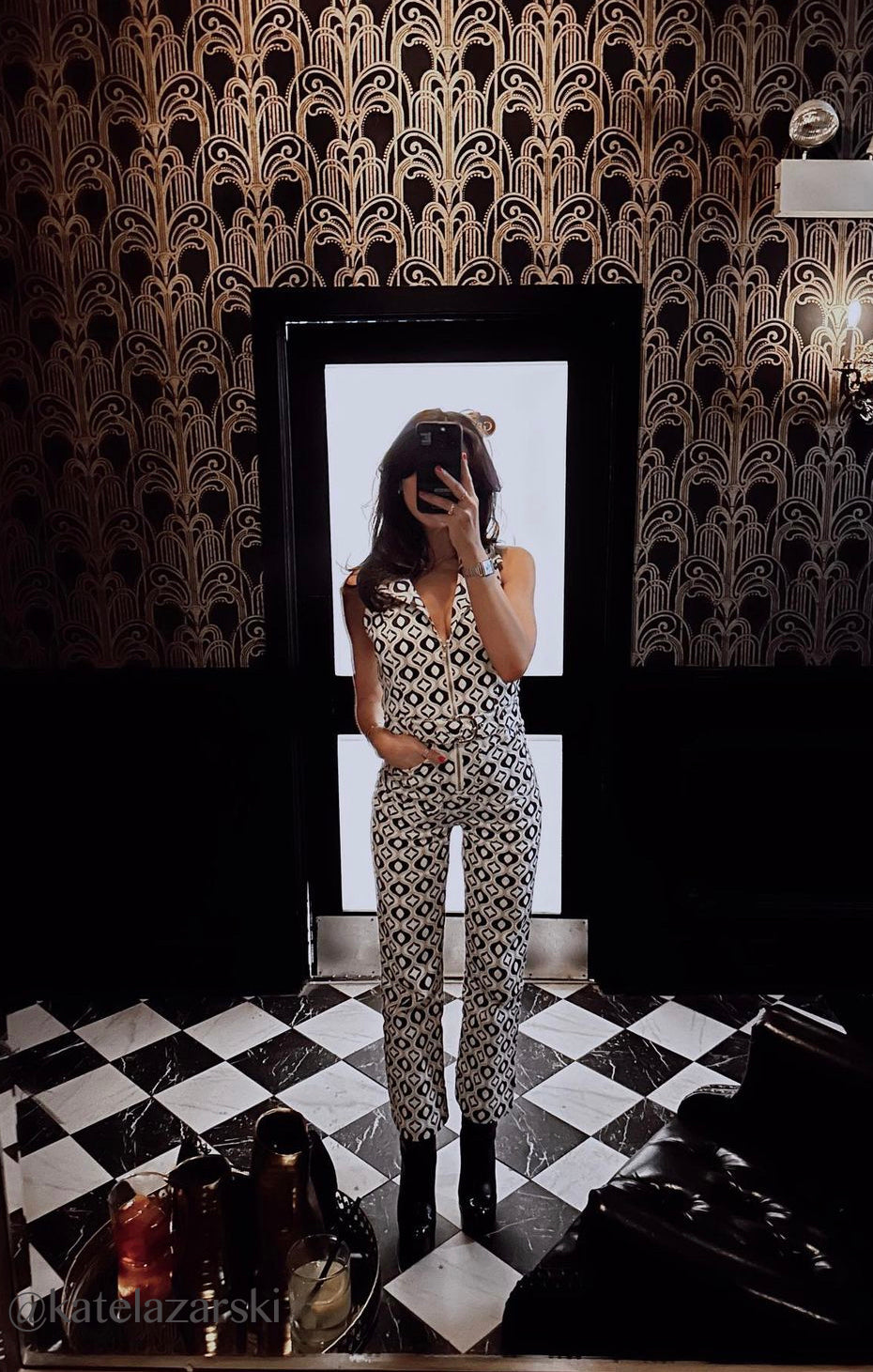 70s Retro Denim Jumpsuit - Cropped Wide Leg with Belted Waist
