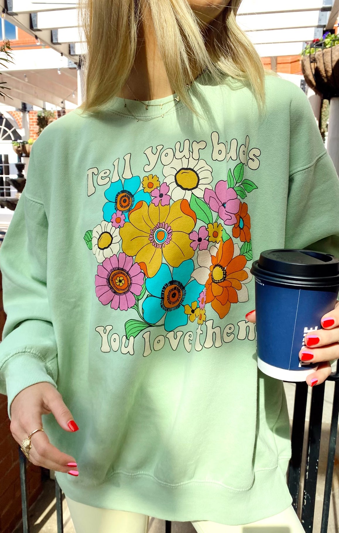 Stanley Floral Graphic Crewneck Sweatshirt - Oversized Fit
