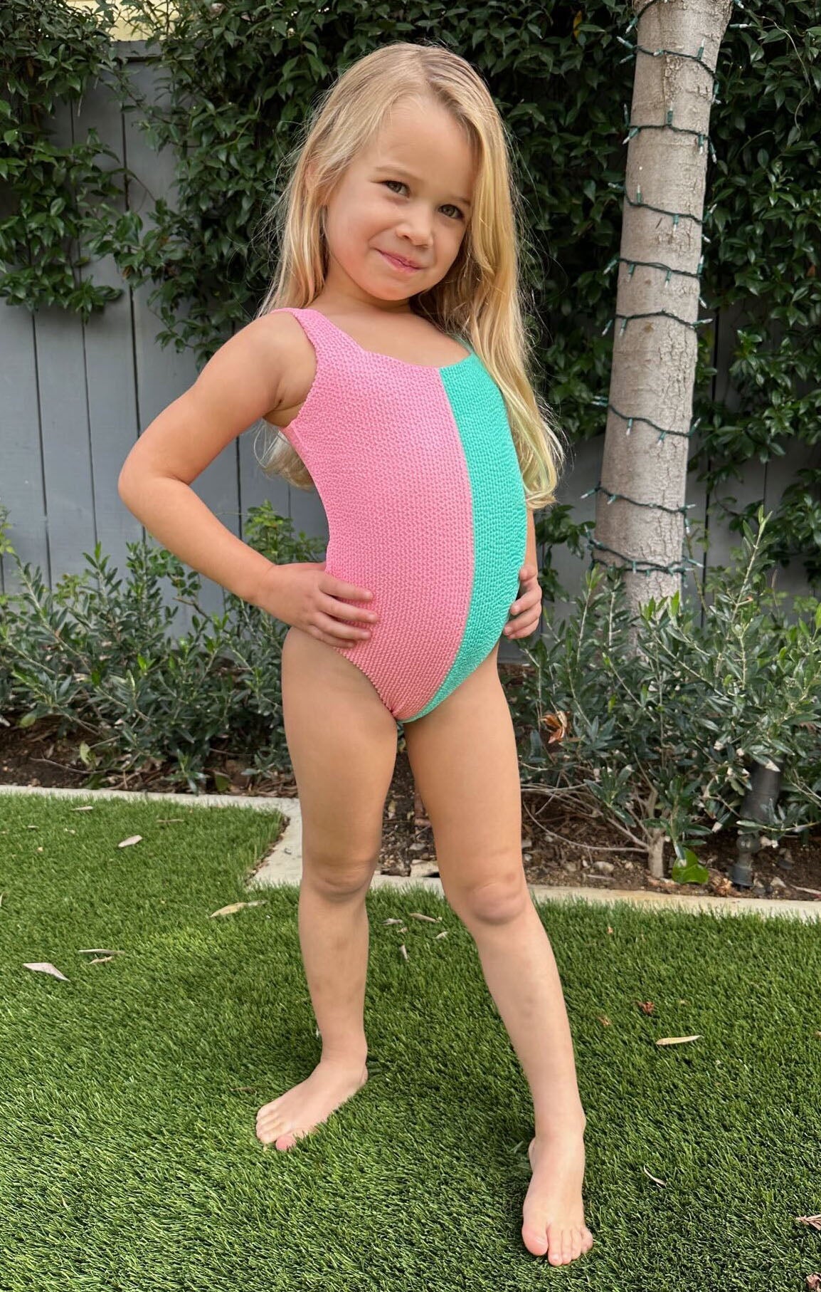 Little Scrunch One Piece - Watermelon Mint Baby Romper with Thick Straps