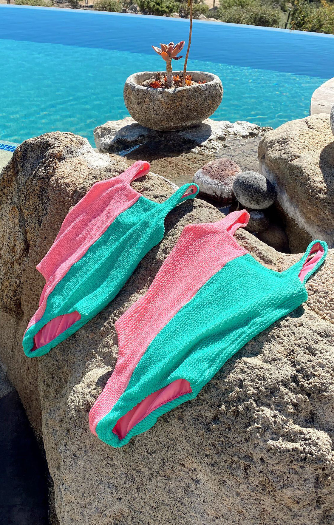 Little Scrunch One Piece - Watermelon Mint Baby Romper with Thick Straps