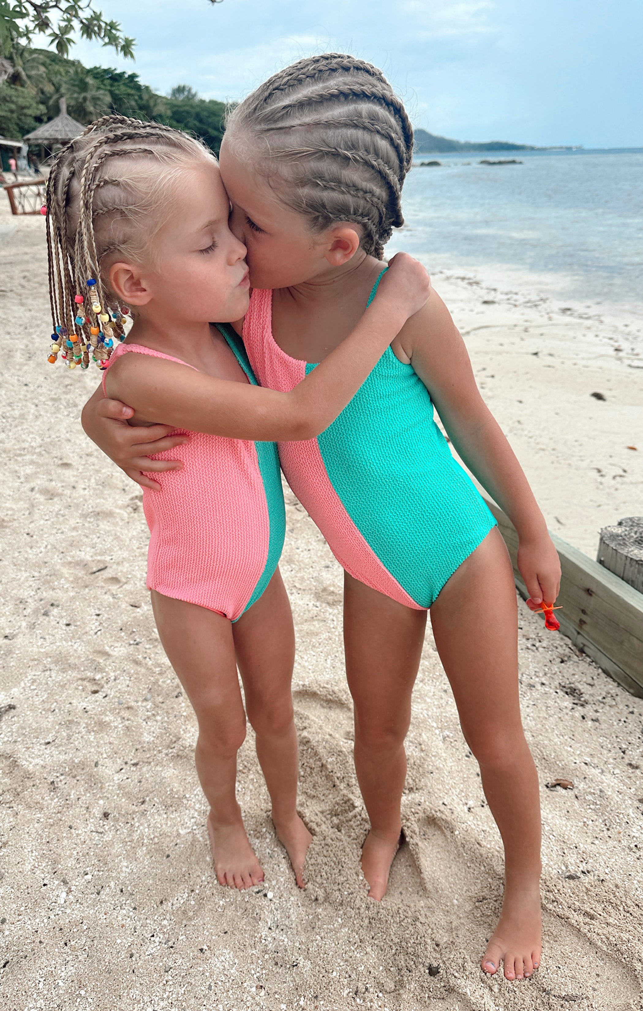 Little Scrunch One Piece - Watermelon Mint Baby Romper with Thick Straps