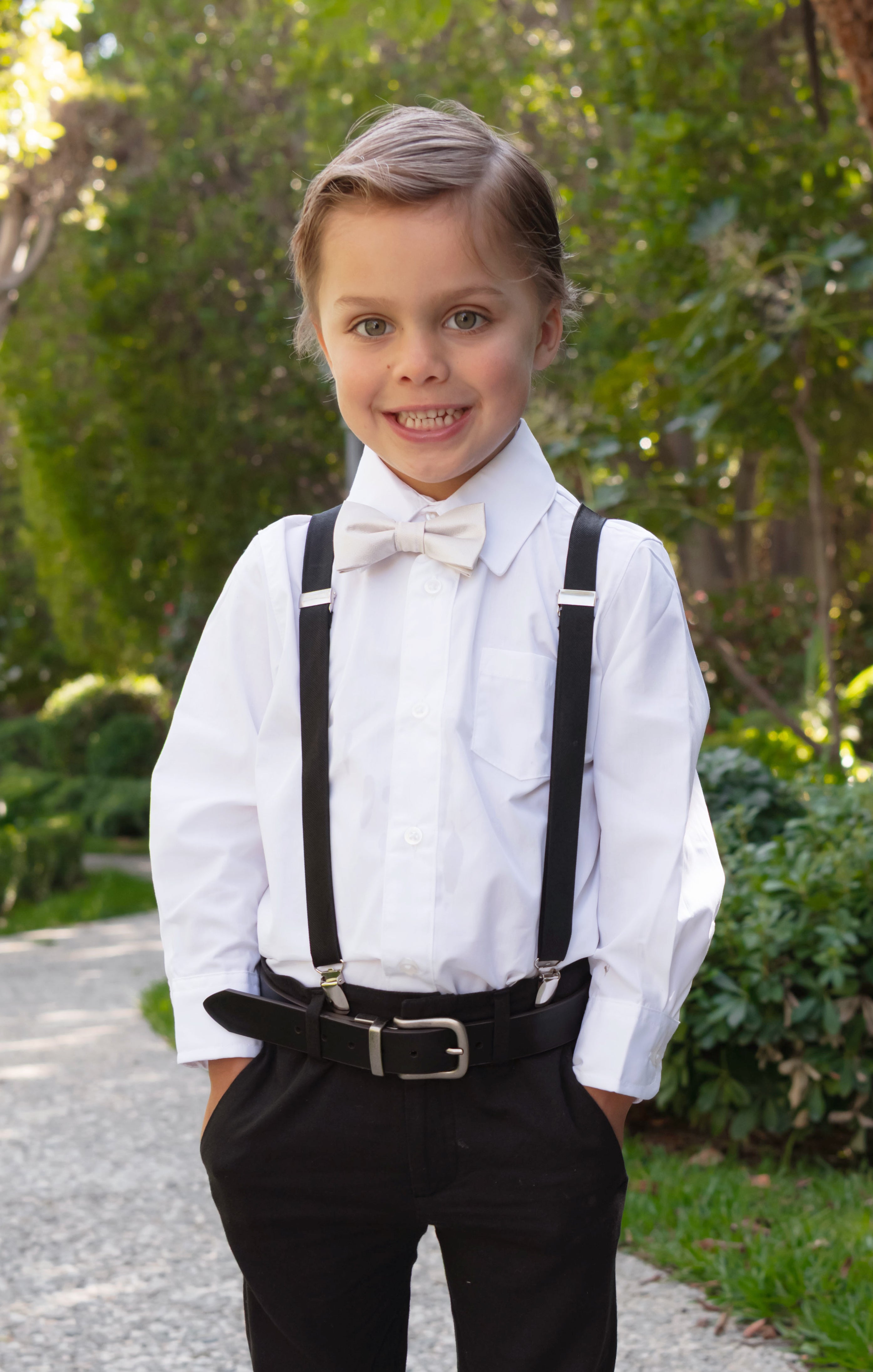 Black Suspenders for Boys by Benjamin – Classic Formal Wear