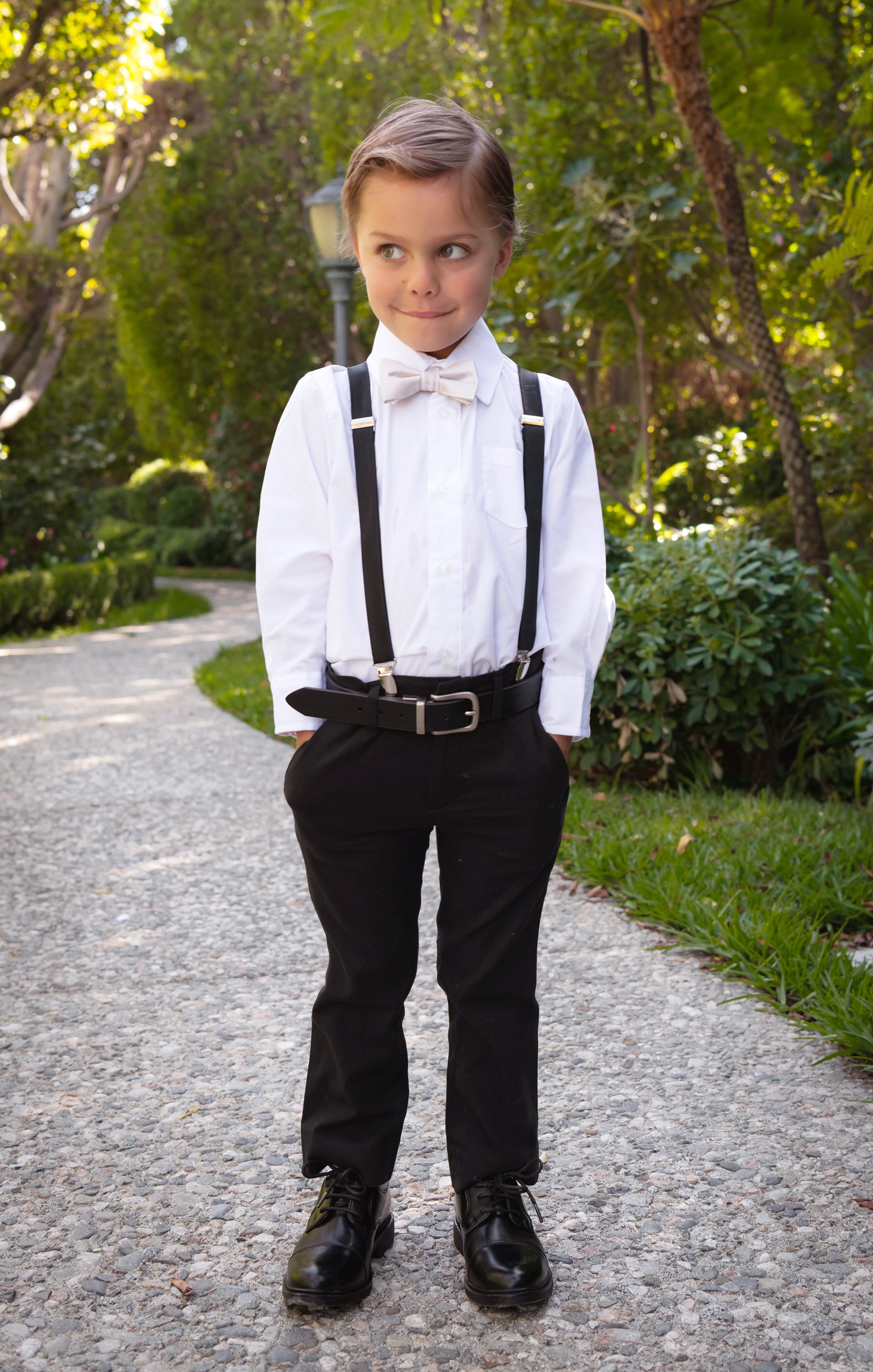Black Suspenders for Boys by Benjamin – Classic Formal Wear