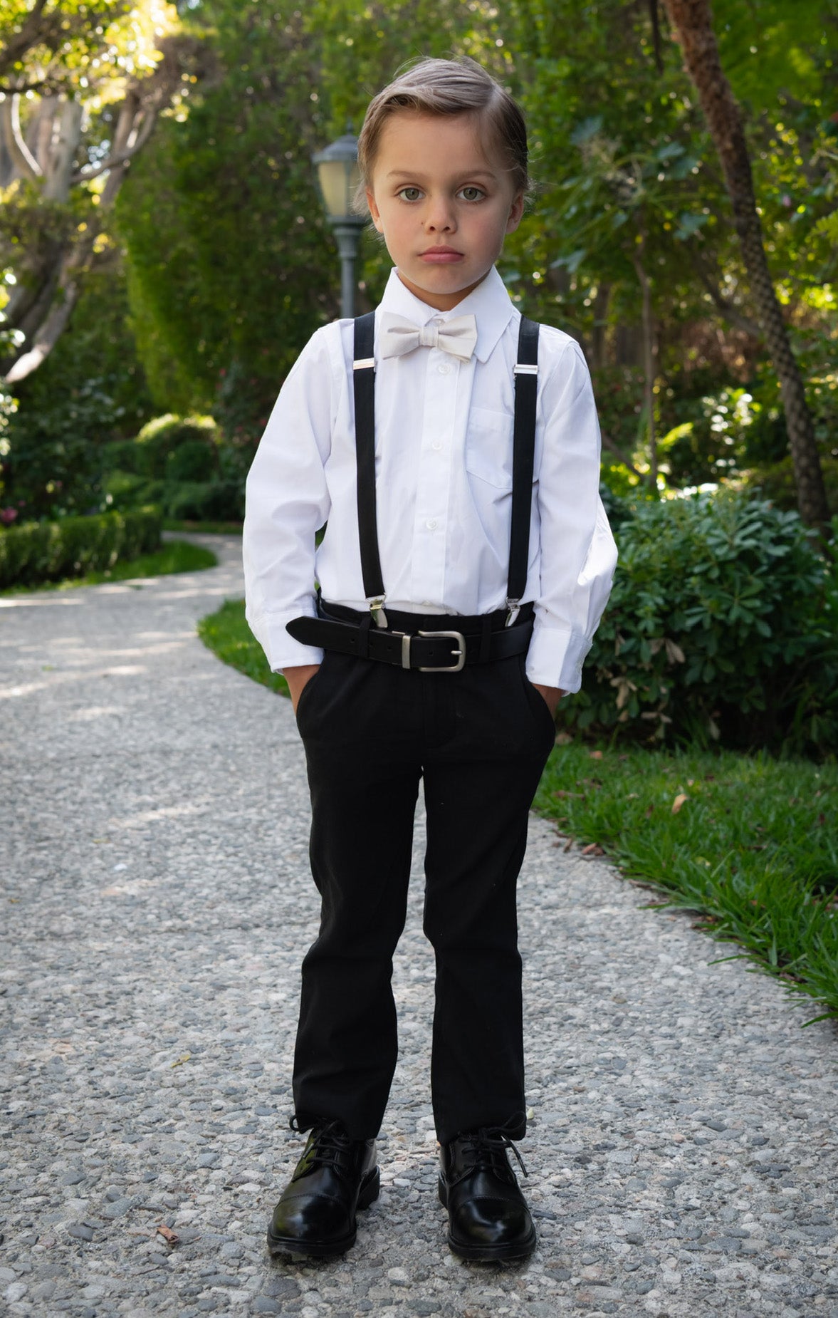 Black Suspenders for Boys by Benjamin – Classic Formal Wear