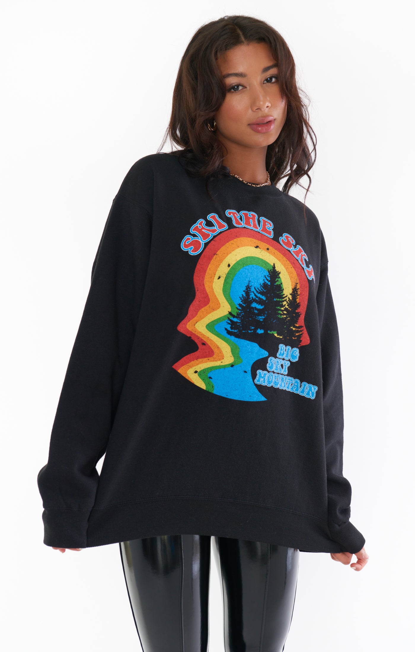 Stanley Ski The Sky Graphic Oversized Crewneck Sweatshirt