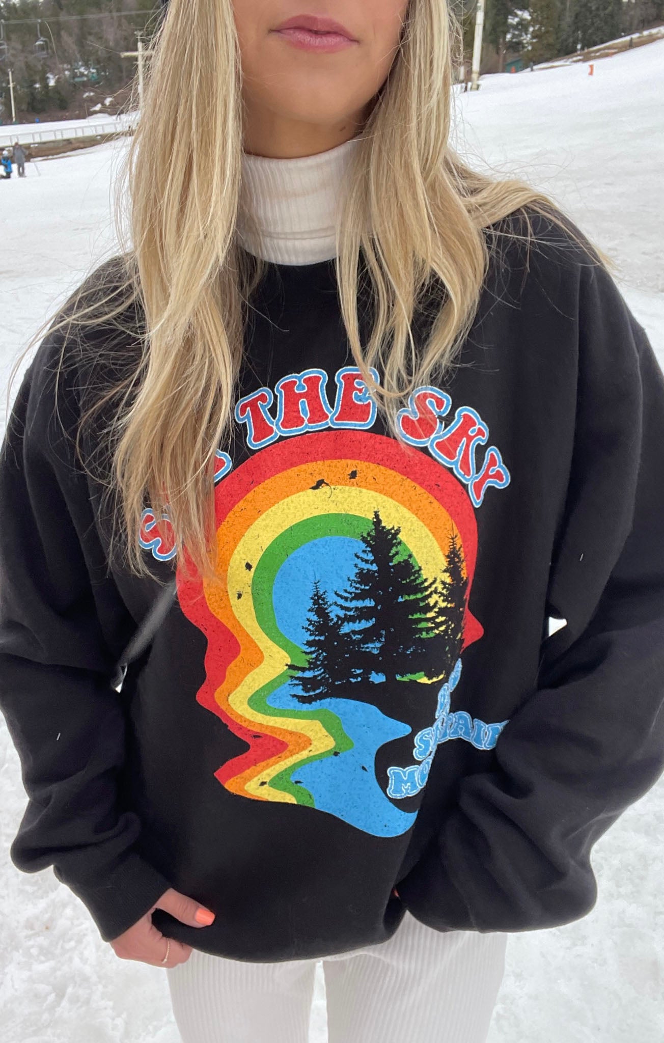 Stanley Ski The Sky Graphic Oversized Crewneck Sweatshirt