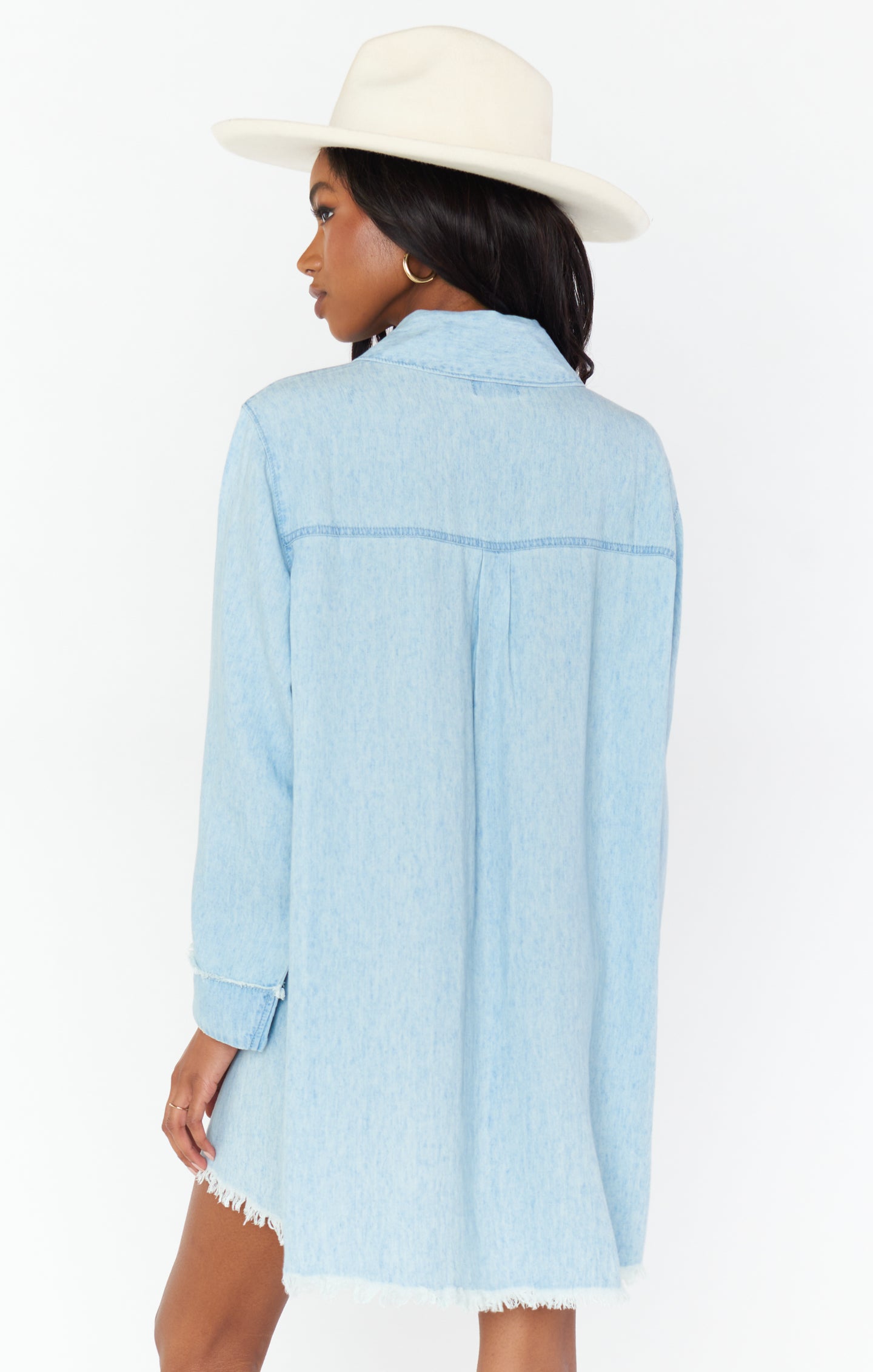 Wilmington Lightweight Chambray Shirt Dress with Pockets