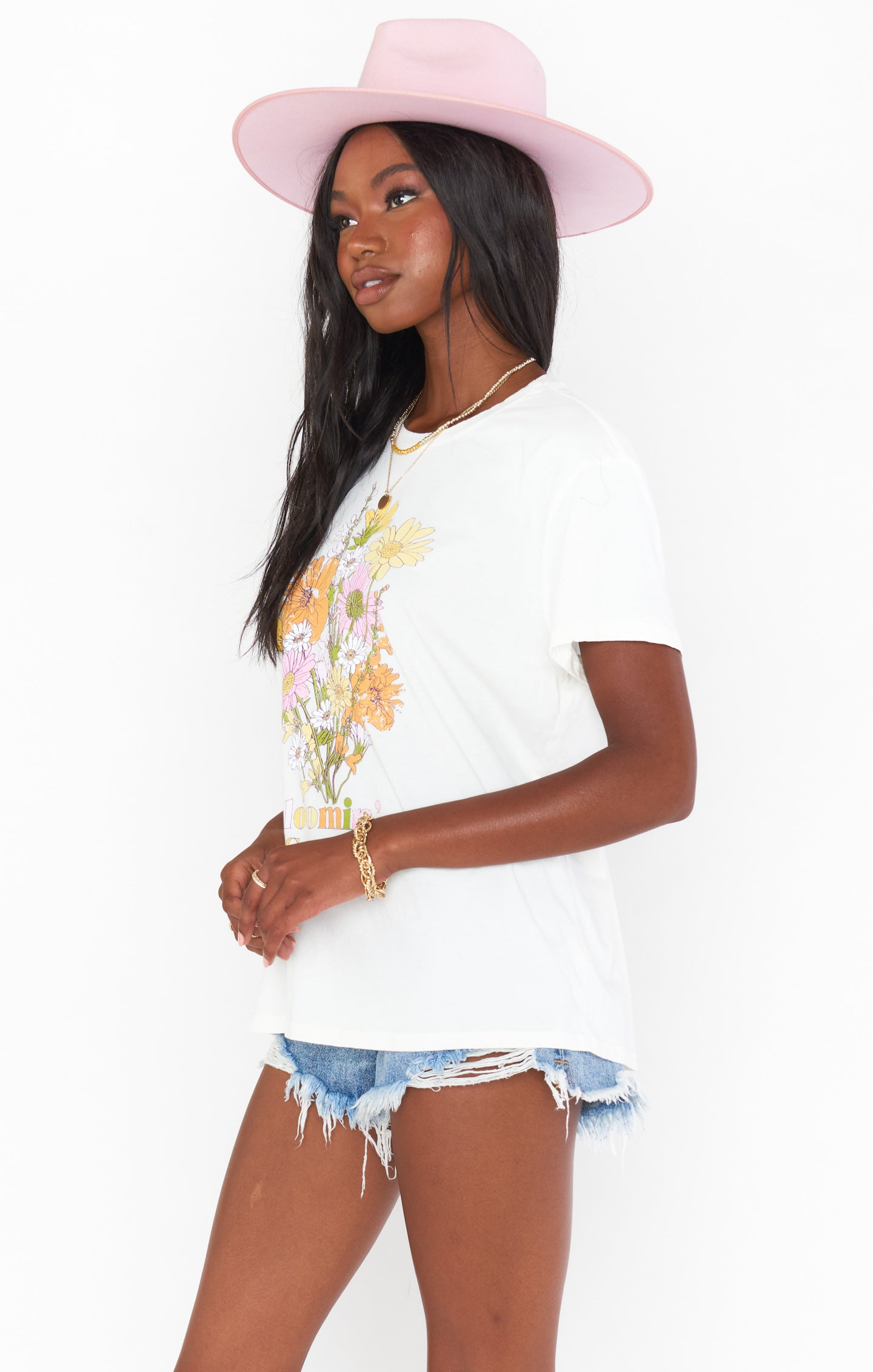Thomas Bloomin and Groovin Graphic Scoop Neck Tee - Lightweight Cotton