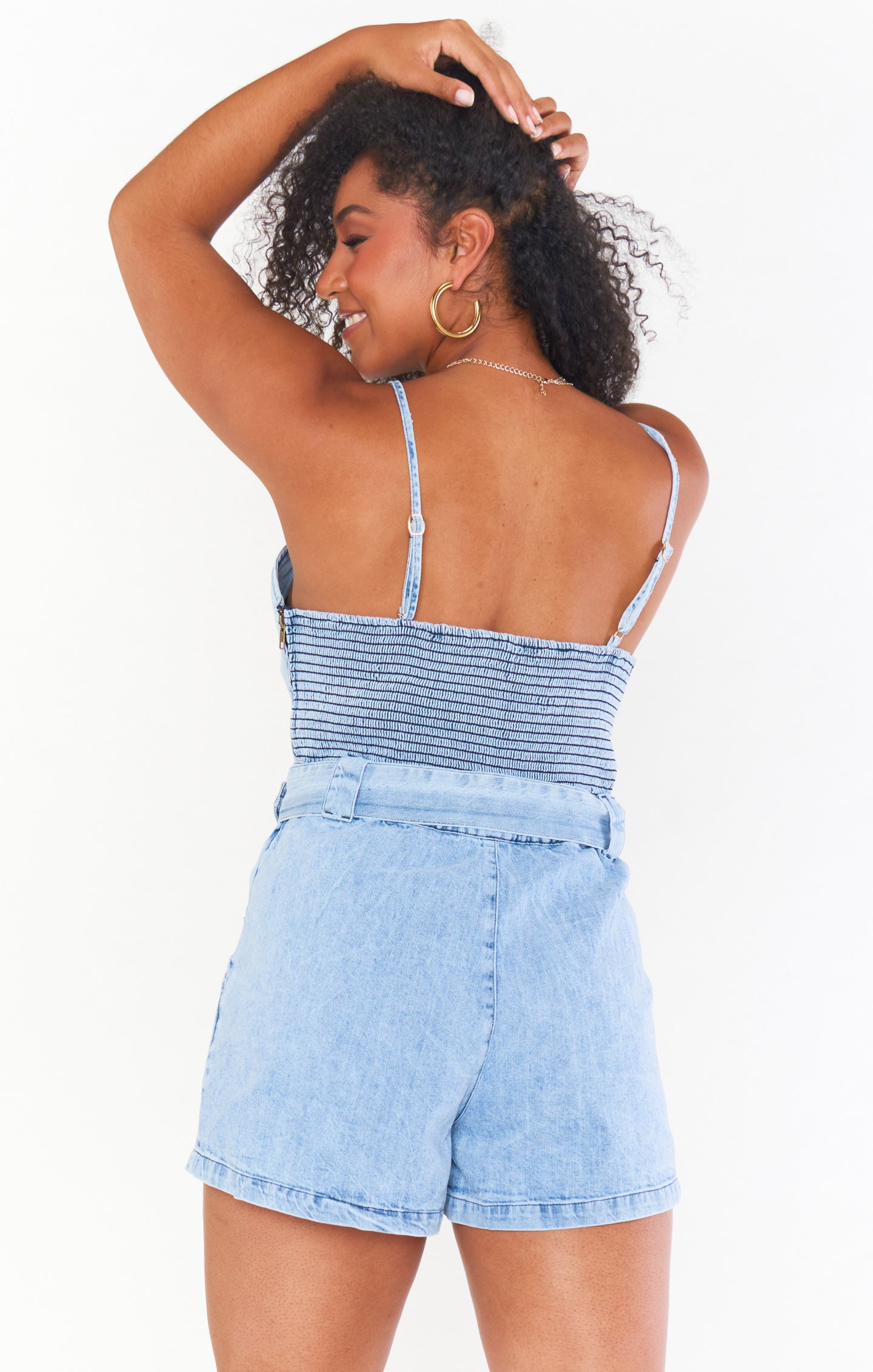 Seafolly Sloane Denim Romper with Adjustable Straps