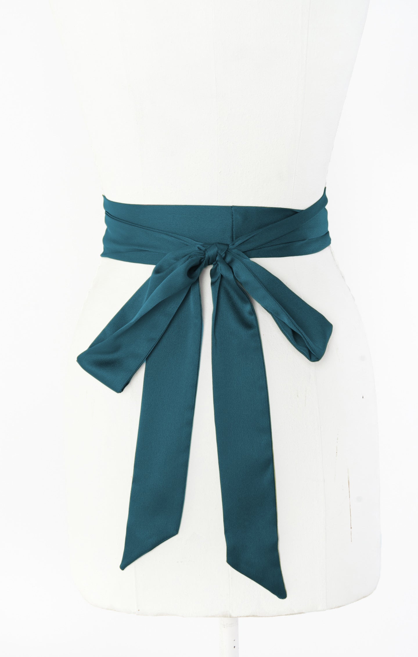 Bridesmaid Sash - Deep Emerald Satin for Wedding Party