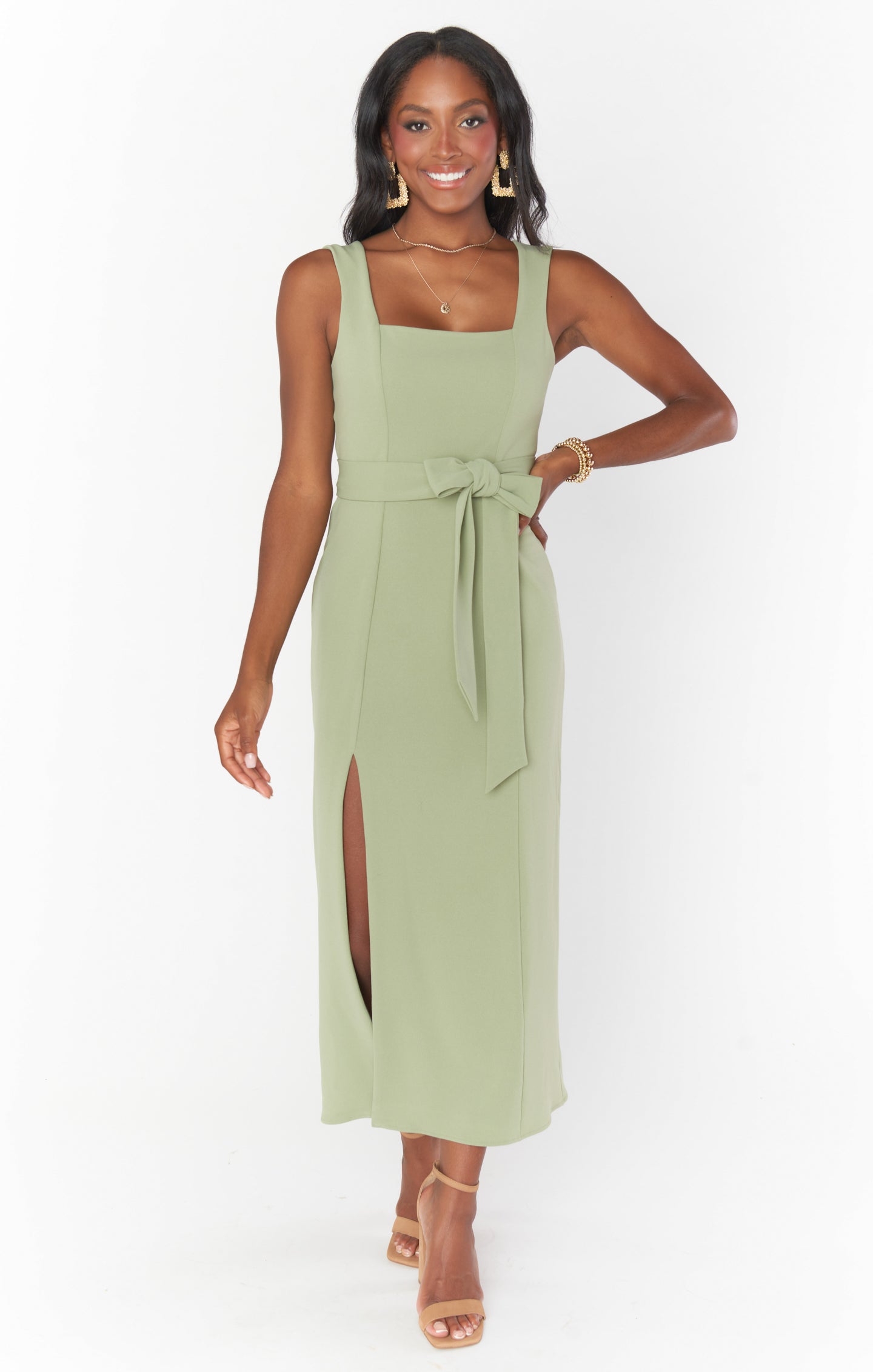 Moss Green Bridesmaid Sash - Stretch Fabric for Weddings