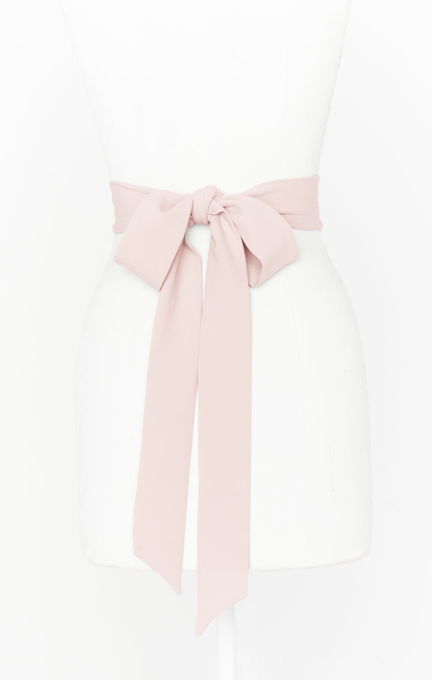 Bridesmaid Sash in Dusty Blush - Stretch Satin Wedding Accessory