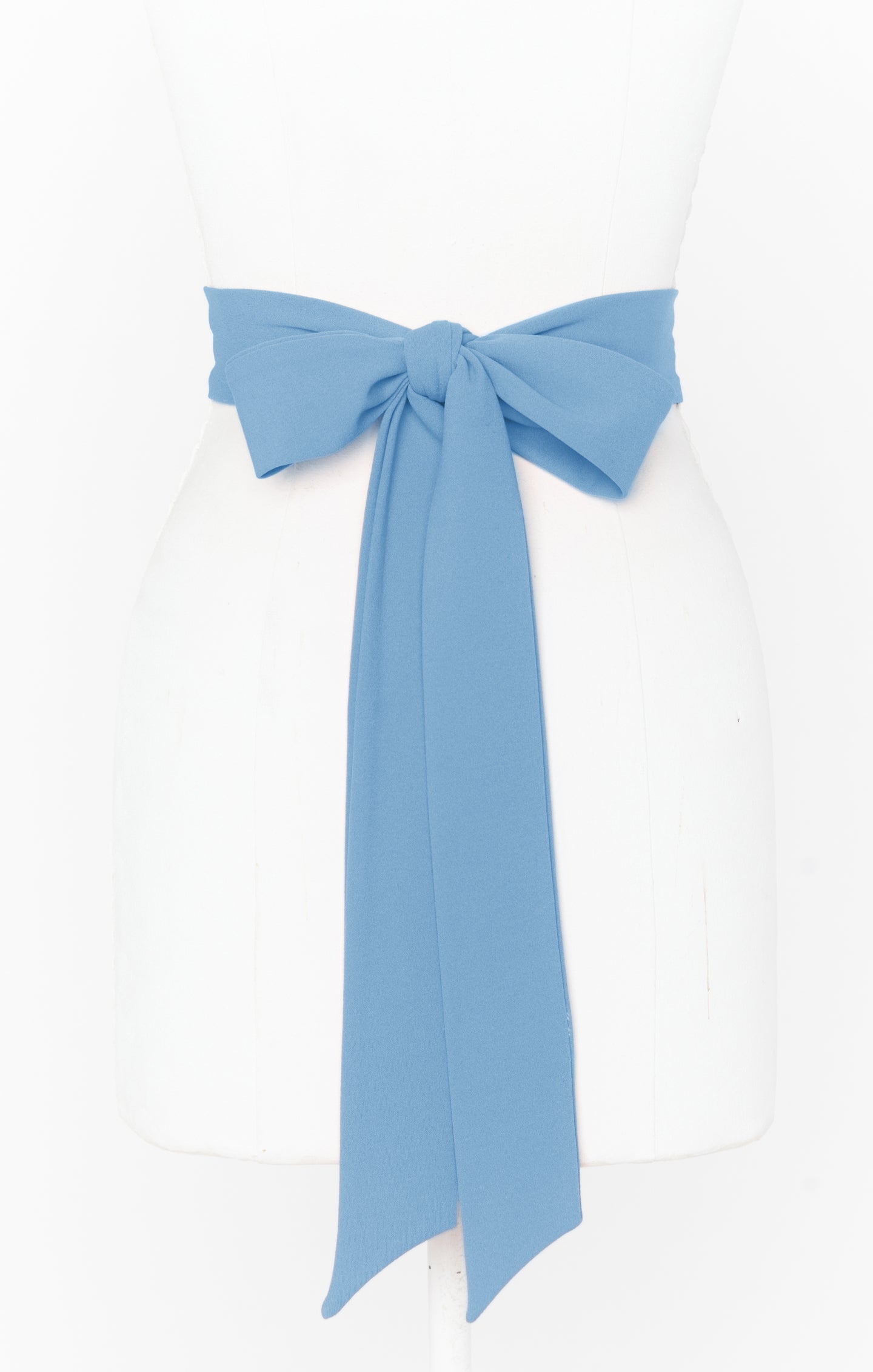 French Blue Bridesmaid Sash - Stretch Satin Wedding Accessory
