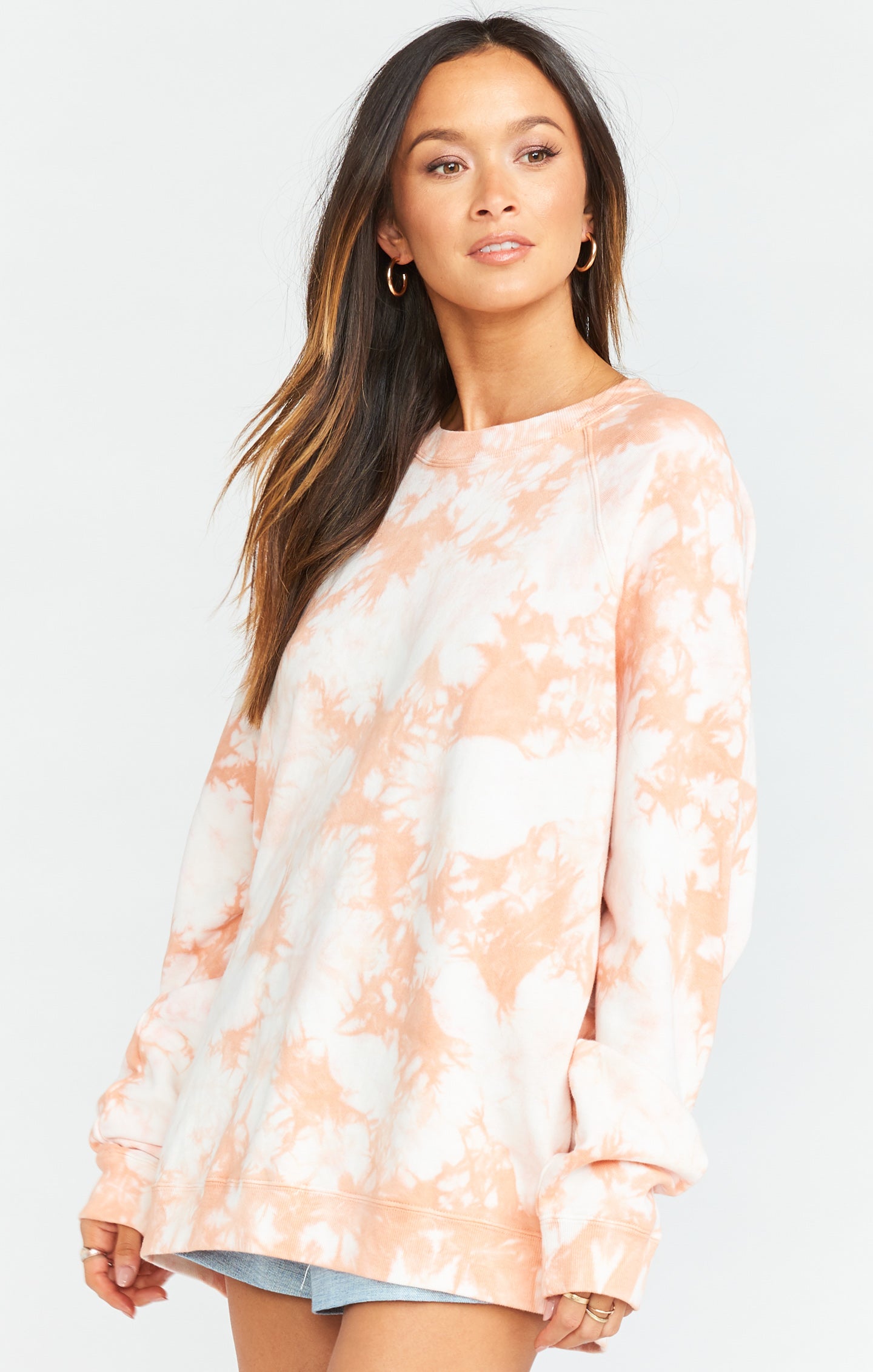 Simon Pullover Sweater - Creamsicle Tie Dye Relaxed Fit