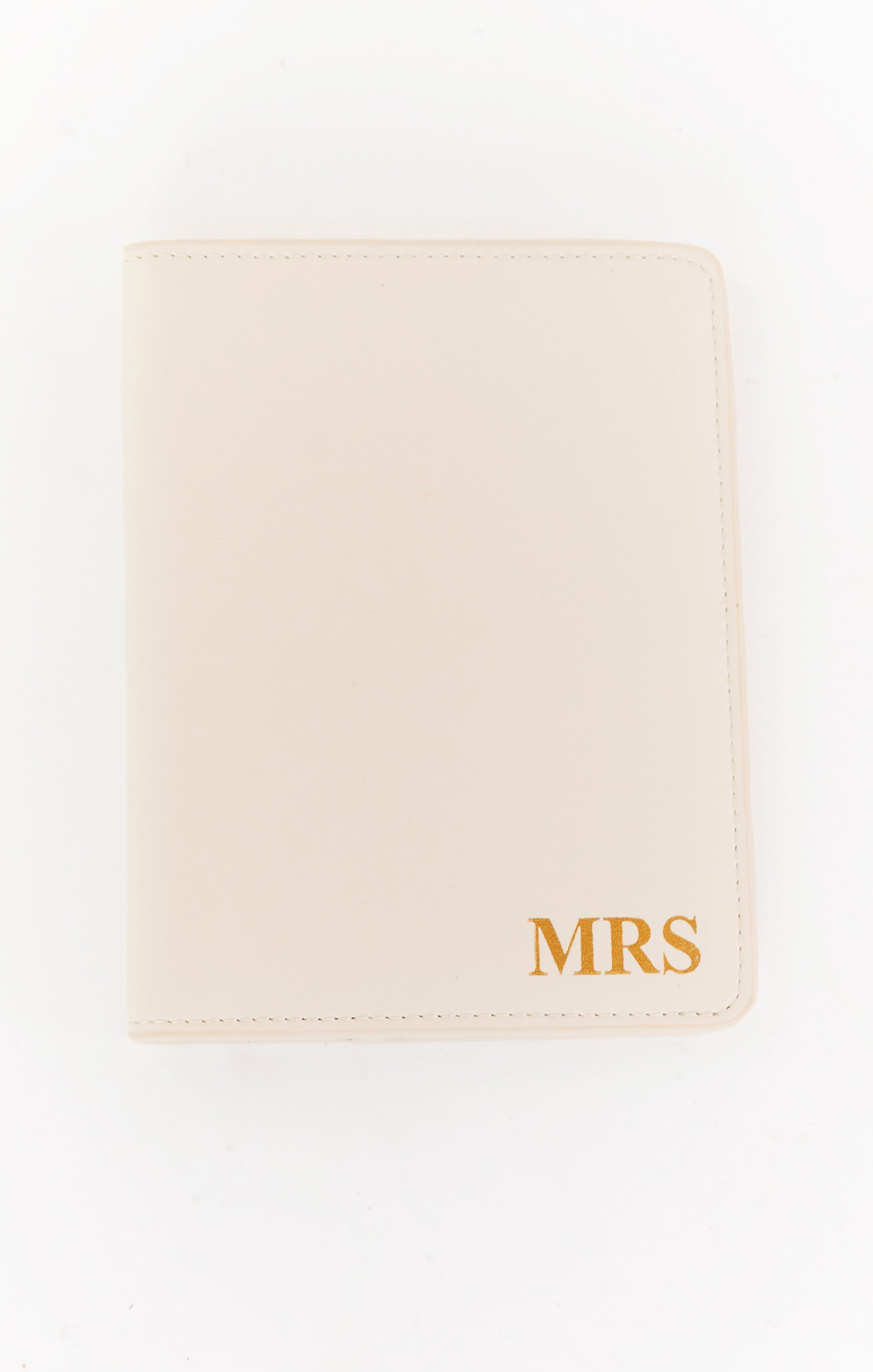 Beige Passport Holder for Travel - MRS Leather Cover