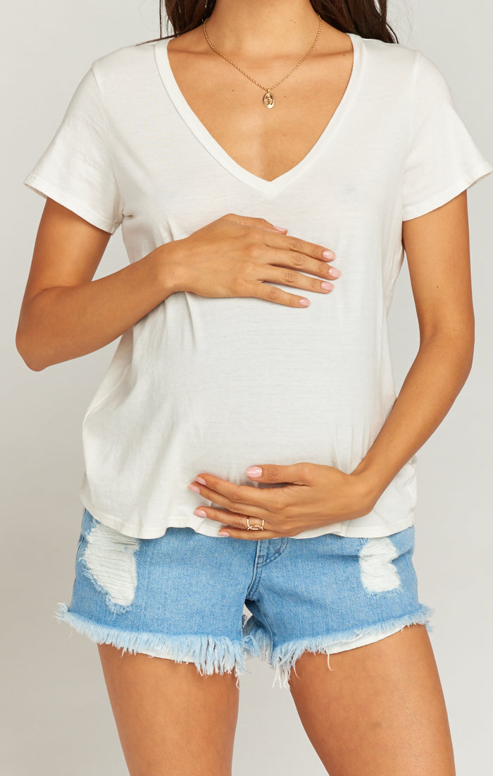 Maternity Shorts with Elastic Waistband - Tide Cabo Style