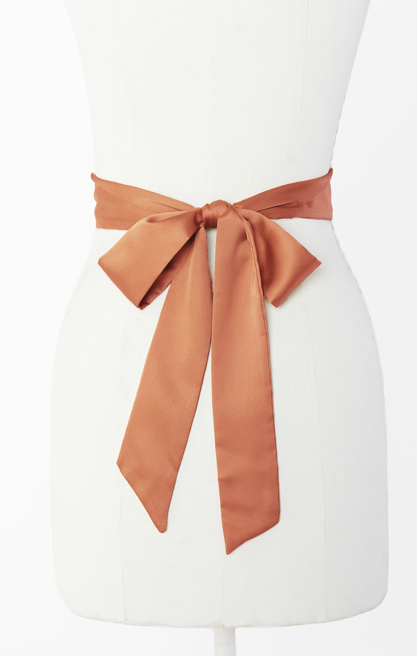 Copper Luxe Satin Bridesmaid Sash - Regular & Long Lengths