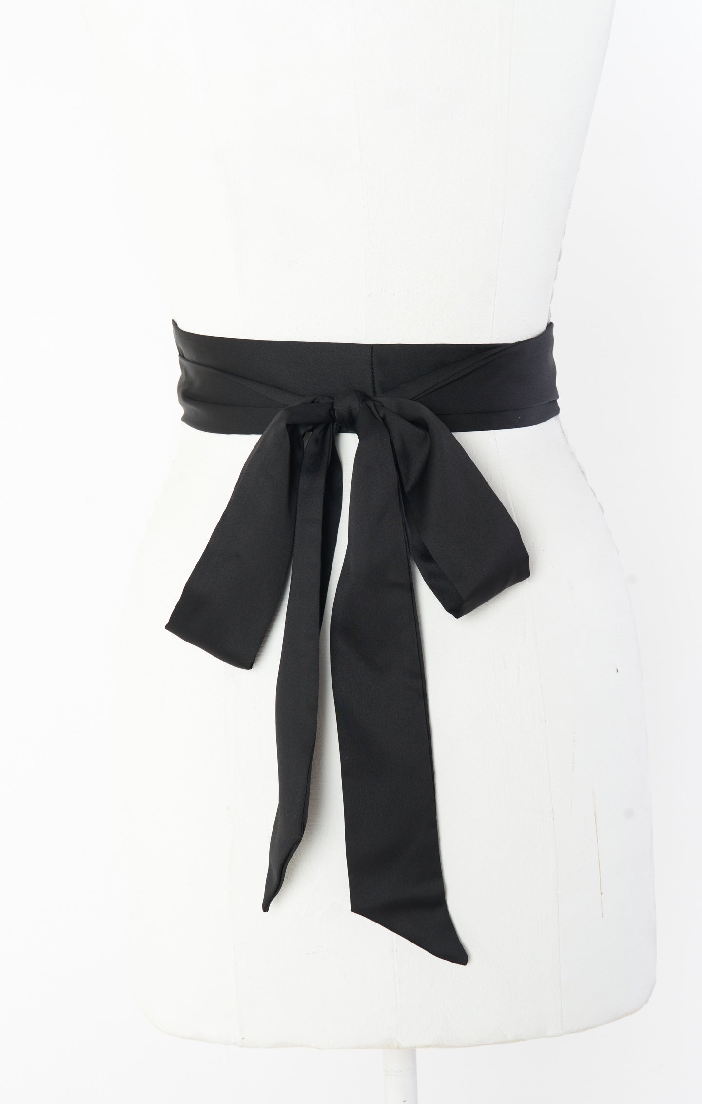 Black Satin Bridesmaid Sash - Luxe & Adjustable Lengths