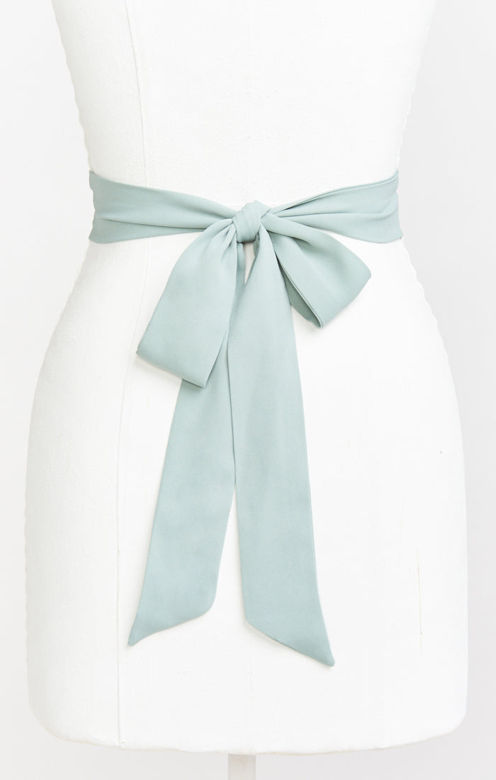 Bridesmaid Sash in Silver Sage - Elegant Wedding Accessory