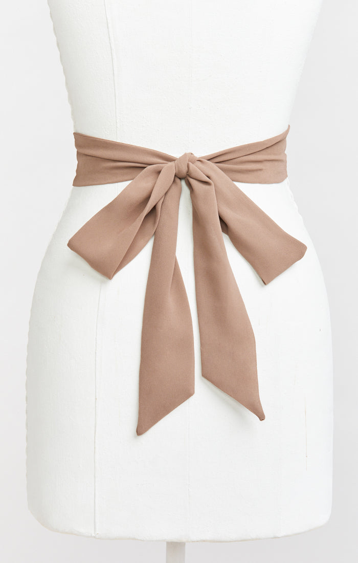 Bridesmaid Sash in Dune Chiffon - Regular & Long Lengths