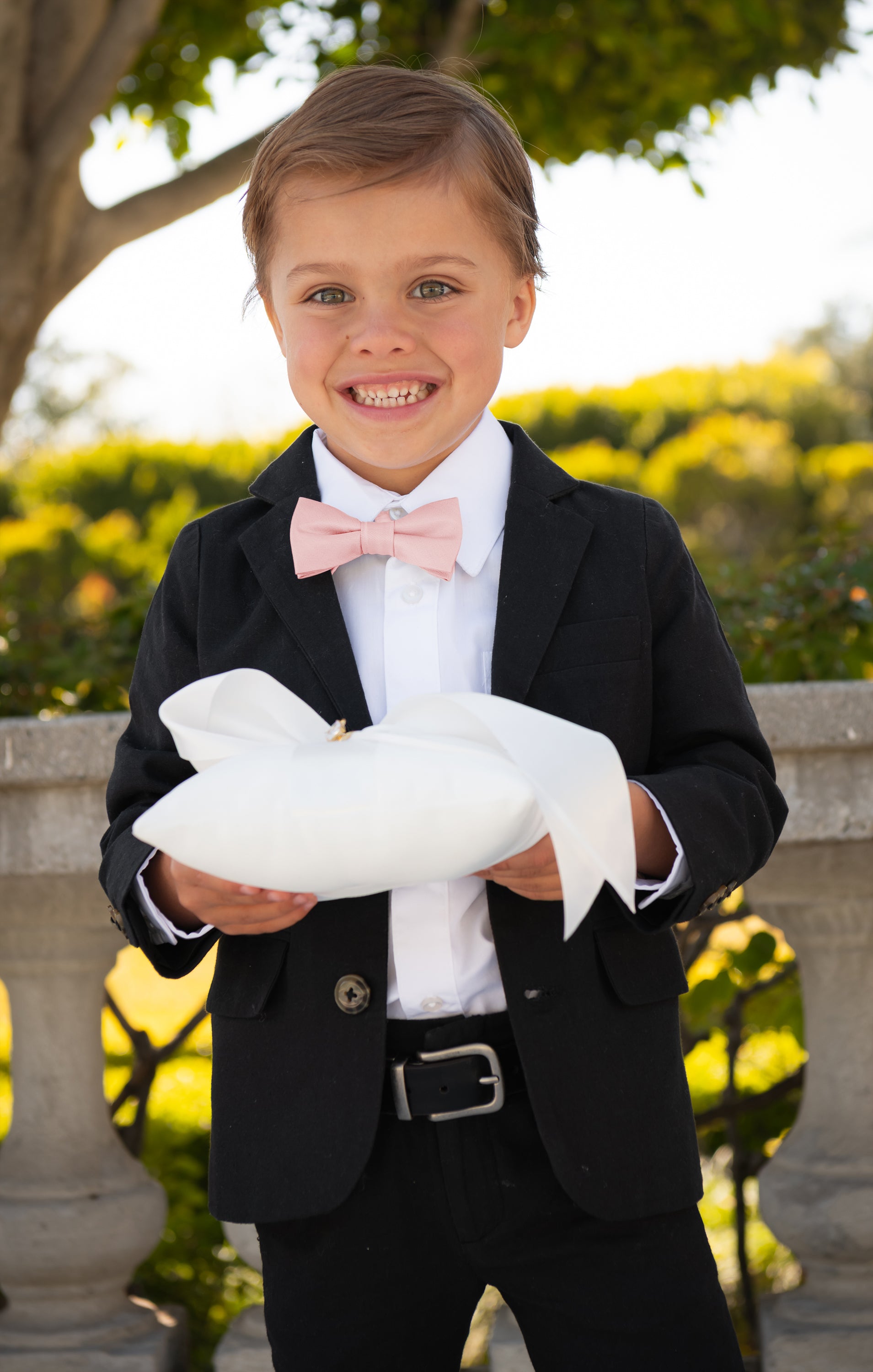 Rose Gold Kids Bow Tie - Clip On Bowtie for Boys