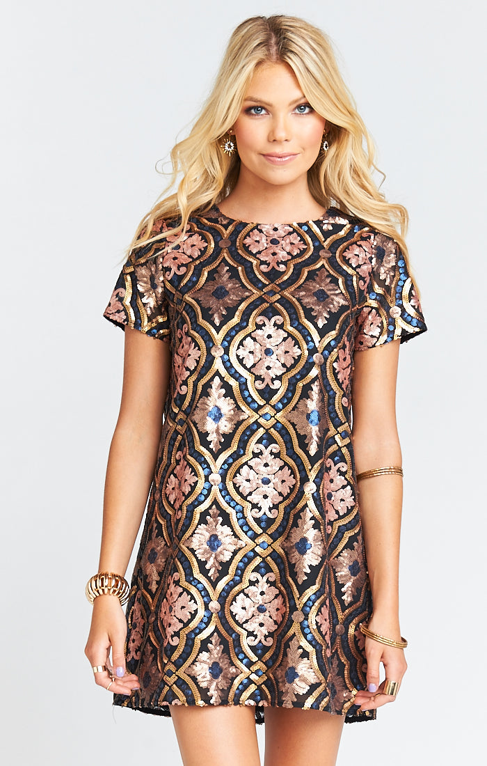 Wallflower Sequin Tallulah Dress - Art-Inspired Elegance