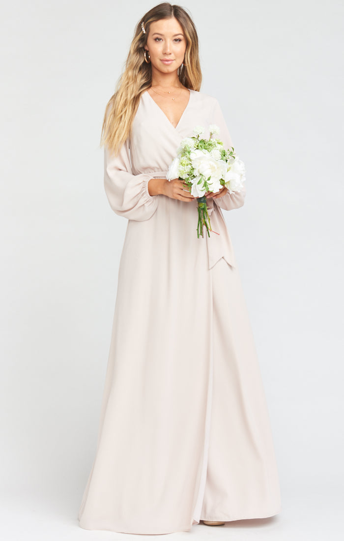 Women's Elegant Long Sleeve Wrap Dress - Flattering Fit & Stylish Design