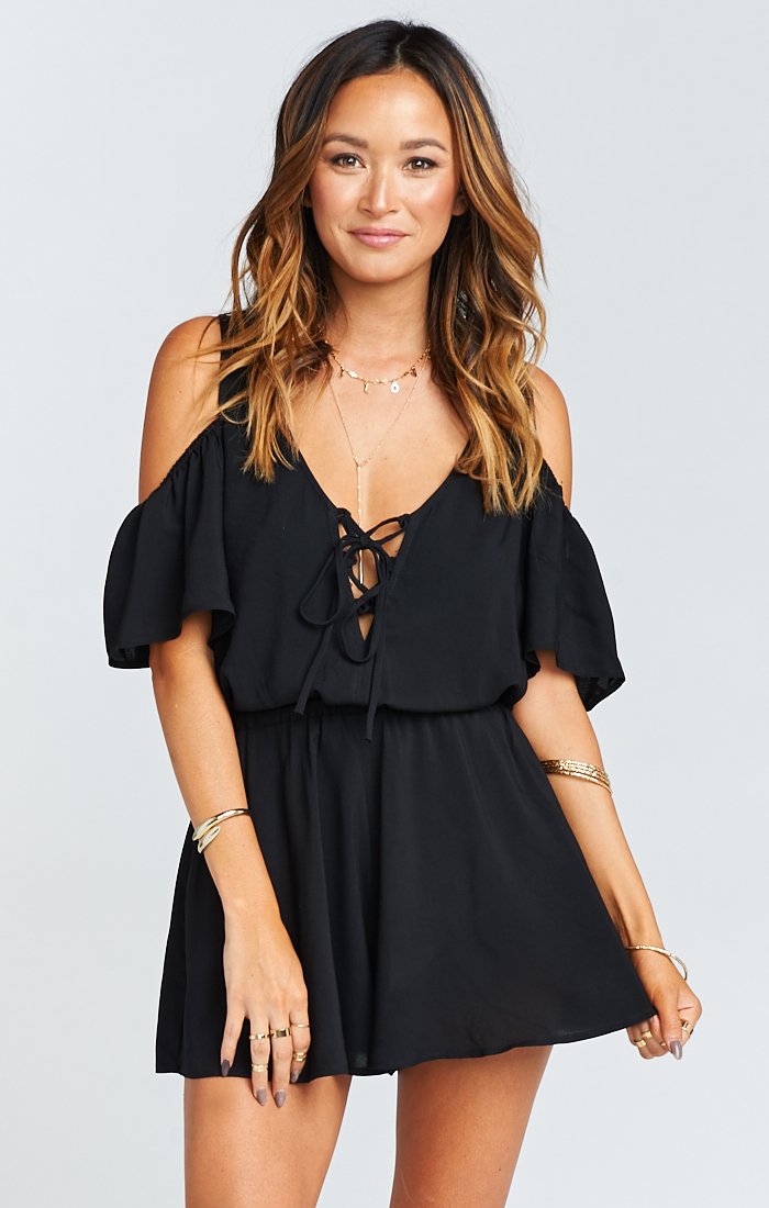 Cameron Cold Shoulder Romper - Casual Summer Jumpsuit