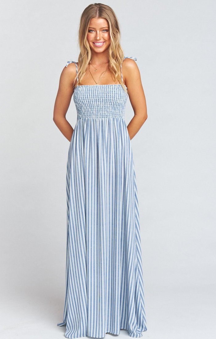 Linen Rayon Maggie Maxi Dress with Adjustable Straps – Made in USA