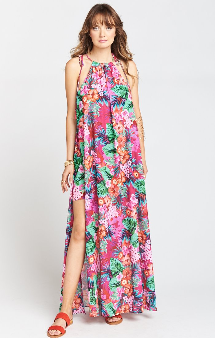 Rochester Maxi Dress with Tassel Ties | Long Chiffon Dress | Made in USA