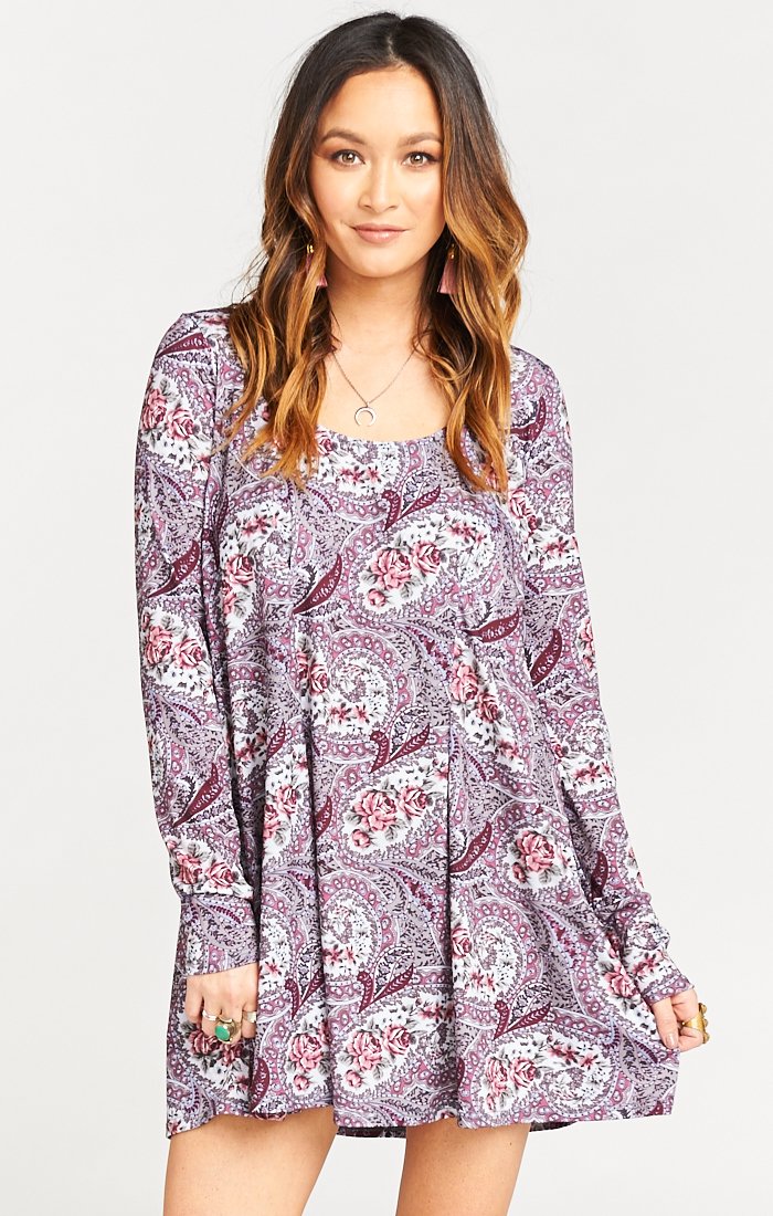 Sloane Mini Dress - Long Sleeve Flowy Outdoor Dress USA Made