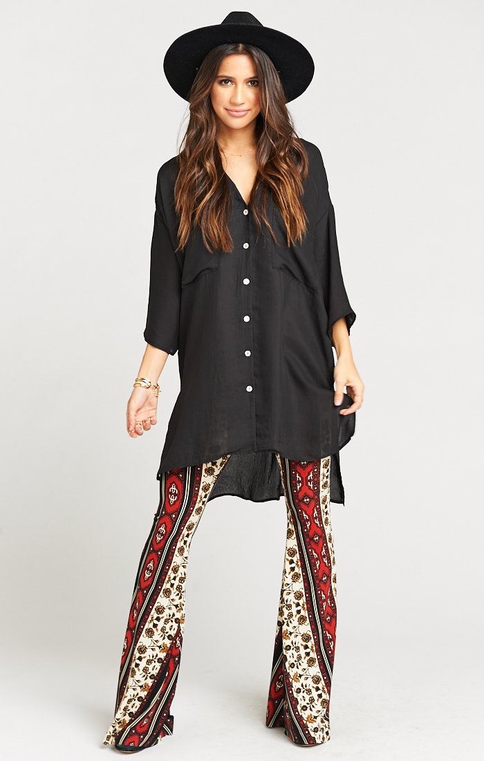 Artiste Tunic Top - 3/4 Sleeve Polyester Casual Shirt - Made in USA