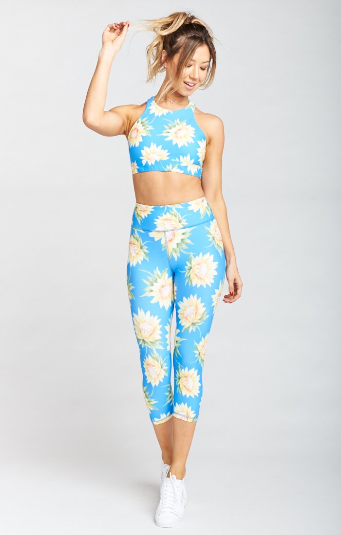 Carly High Waist Cropped Leggings for Workouts | USA Made