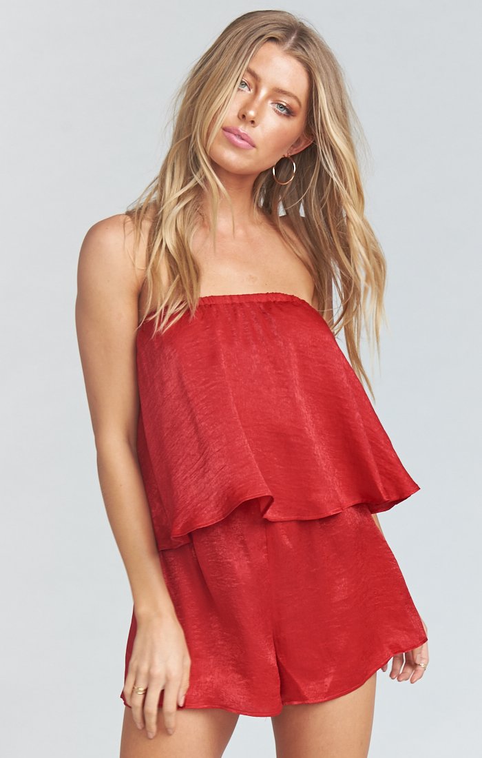 Strapless Thelma Romper with Flair for Women