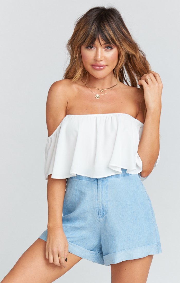 Chloe High-Waisted Cuff Shorts - Nantucket Style for Women