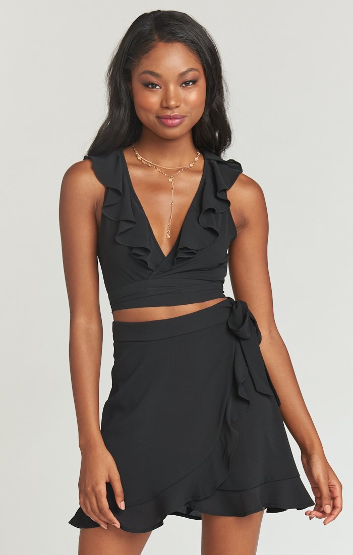Roam Ruffle Wrap Mini Skirt for Women