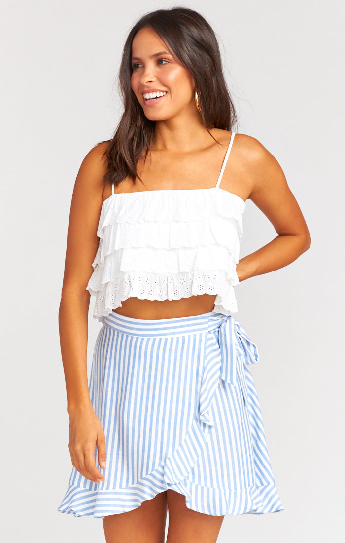 Roam Ruffle Wrap Mini Skirt for Women