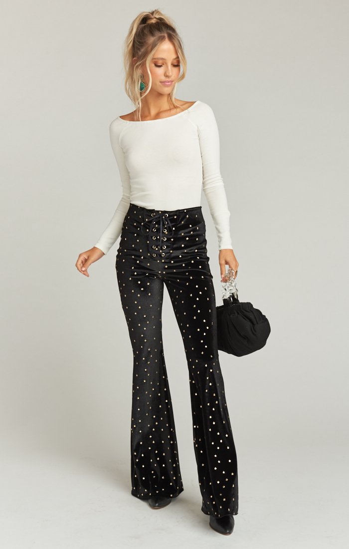 Cam Cam Lace-Up Bell Sleeve Top